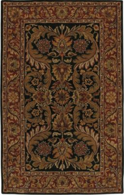 Camden - Black/Brick Red Rug - 5'x8'