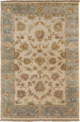 Lincoln - Off White/Blue/Rust Rug - 5'6