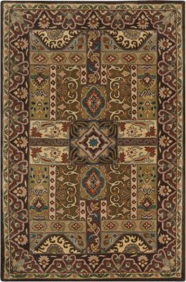 Raven - Olive/Dark Khaki/Sepia/Green Rug - 5'x8'