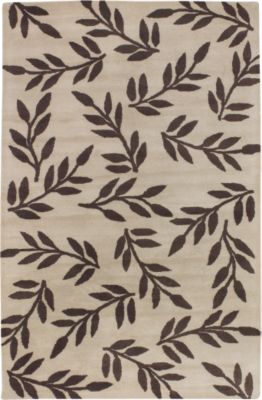 Groundworks- Beige/Chocolate Hand-Tufted Rug-5'x8'