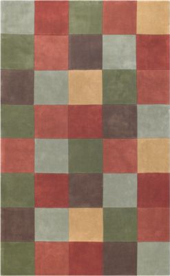 Abbi - Sage/Grass/Coral Rug - 5'x8'