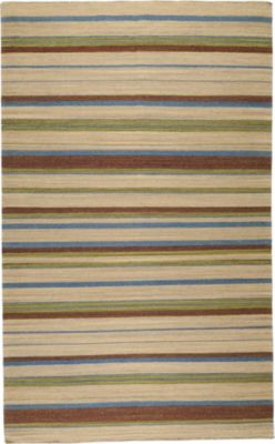Freestyle Rug - Brick/Blue/Pale Blue - 5'x8'