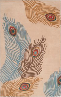 Tamsin - Teal Green/Golden Brown/Red Rug - 5'x8'