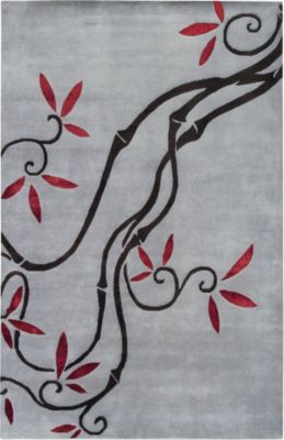 Edgewood - Raisin/Gray/Carmine/Umber Rug - 5'x8'
