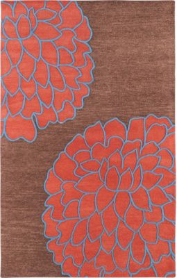 Ronna - Terra Cotta/Red/Blue/Sepia Rug - 5'x8'