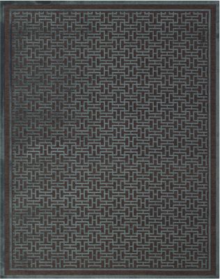 Braxton - Dark Chocolate/Teal Rug - 5'3