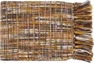 Accessories - Normandy Throw - Charcoal/Gold/White