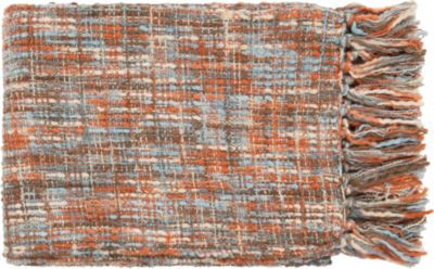 Normandy Throw - Rust/Ivory/Light Blue