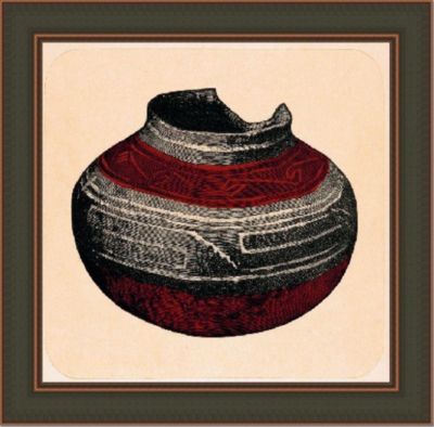 Small Tusayan Basketry IV in Red