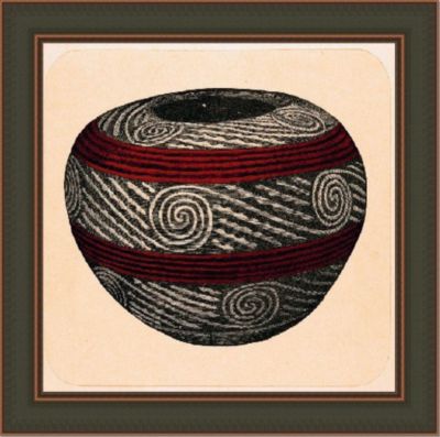 Small Tusayan Basketry V in Red