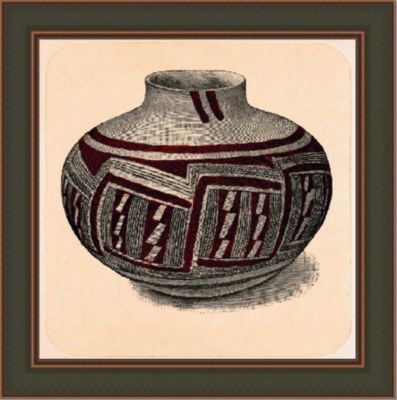 Small Tusayan Basketry VI in Red