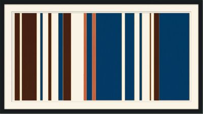 Mod Pinstripe 1 - Orange, Navy, Chocolate