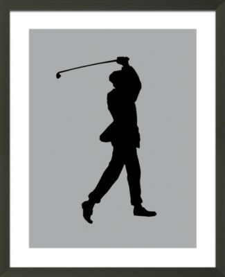 Grey Golfer Silhouette A