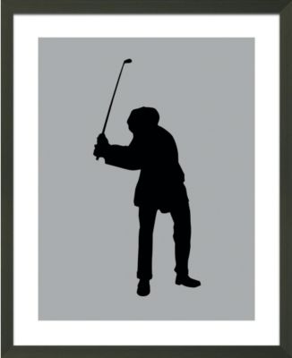Grey Golfer Silhouette B