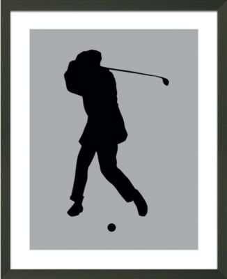 Grey Golfer Silhouette C