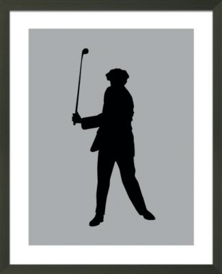 Grey Golfer Silhouette D