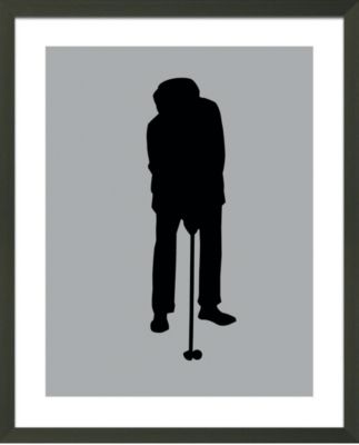 Grey Golfer Silhouette E