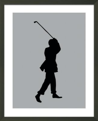 Grey Golfer Silhouette F