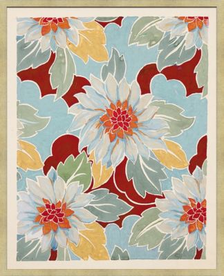 Large Vintage Floral Textile Design A