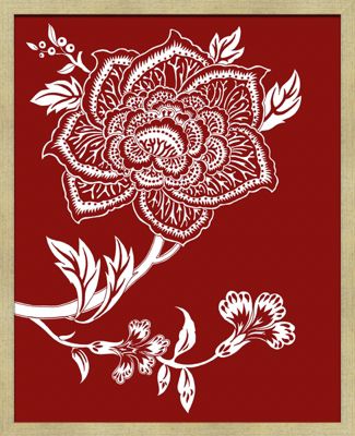 Vintage Flora Quilt Pattern in Cinnabar B