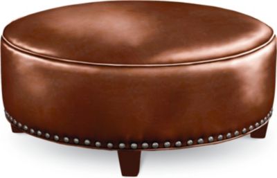 Brooklyn Round Plain Top Ottoman