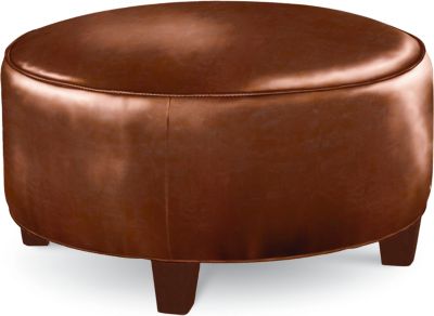 Brooklyn Round Plain Top Ottoman