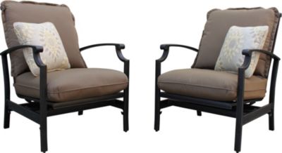 Messina Concealed-Motion Club Chairs (Cocoa)