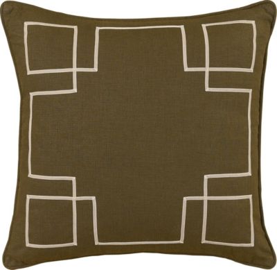 Leon Chestnut with Sable Ribbon Throw Pillow