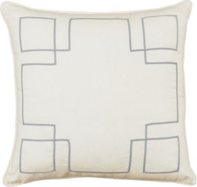 Breeze Slate with Aloe Ribbon Throw Pillow