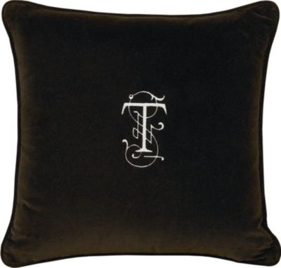 Jackson Brown with Monogram Throw Pillow