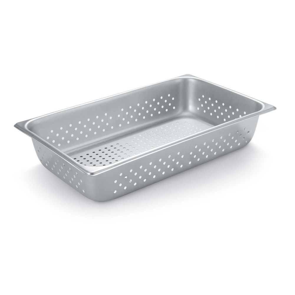 SuperPanV&trade; S/S Full Size x 4" D Perforated Steam Table Pan