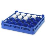 Full Size Short 20-Cup Rack, Royal Blue, 19-3/4x19-3/4x4-1/8