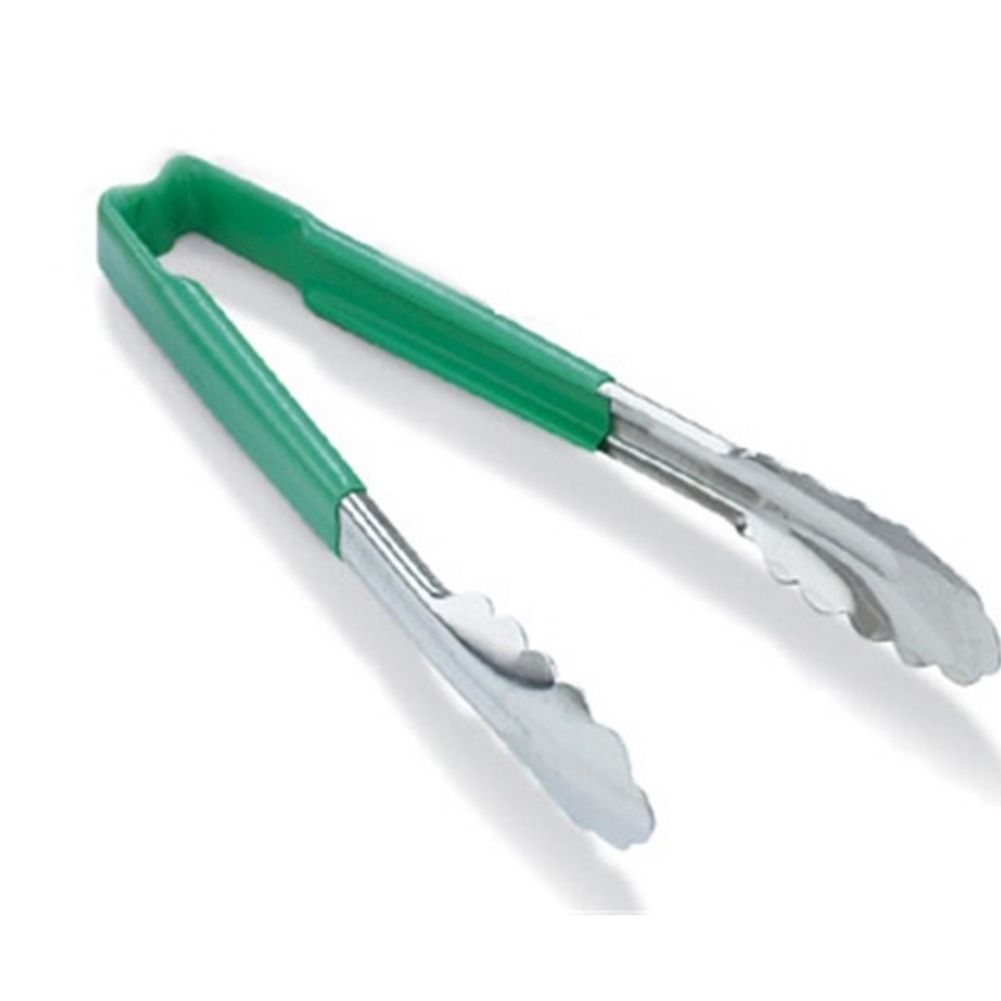 Jacob's Pride Green Kool-Touch S/S 12" Scalloped Tong