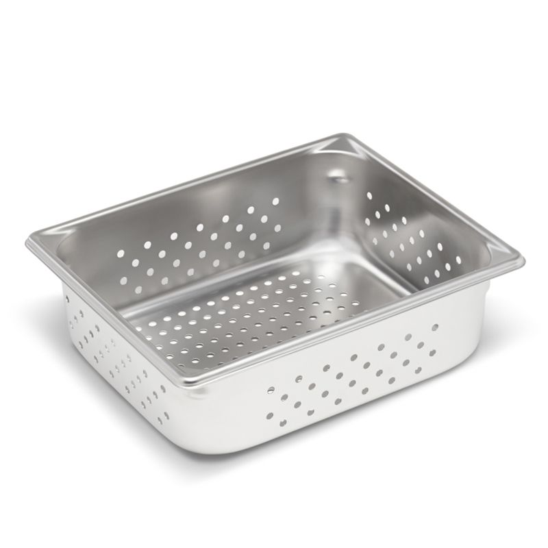 SuperPanV&trade; S/S 1/2 Size x 4" D Perforated Steam Table Pan
