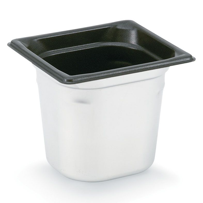 Vollrath SuperPanV&trade; Non-Stick S/S 1/6 Size x 4"D Food Pan
