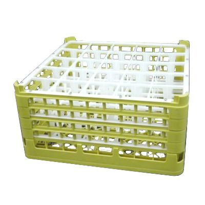 Full Size XX-Tall 25-Comp Glass Rack, Gold, 20 x 20 x 10