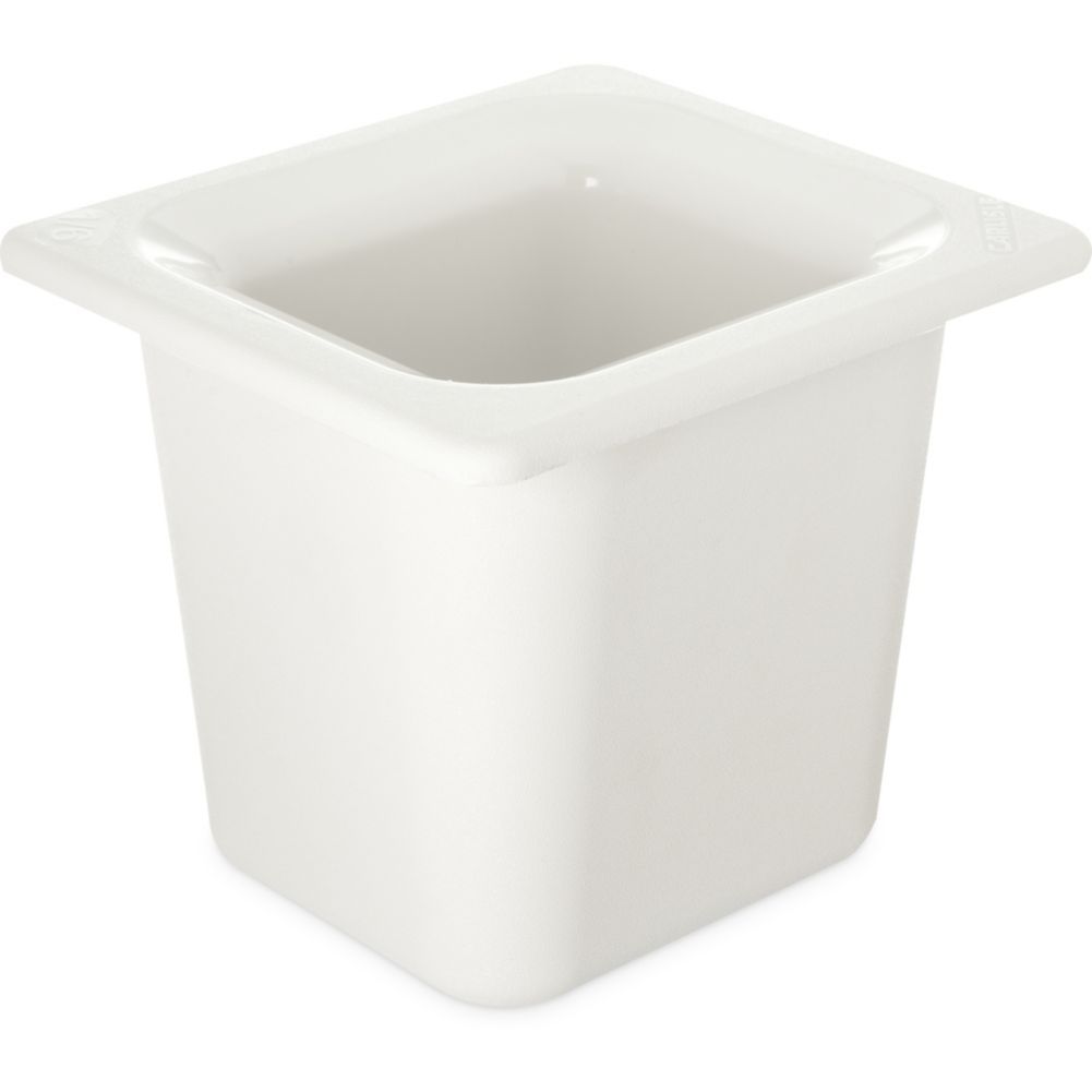 Carlisle&reg; Coldmaster Deep Sixth-Size Food Pan, White, 1.6 Qt