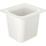 Carlisle&reg; Coldmaster Deep Sixth-Size Food Pan, White, 1.6 Qt