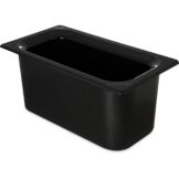 Carlisle&reg; Coldmaster&reg; Black 4 Qt Deep Third-Size Coldpan