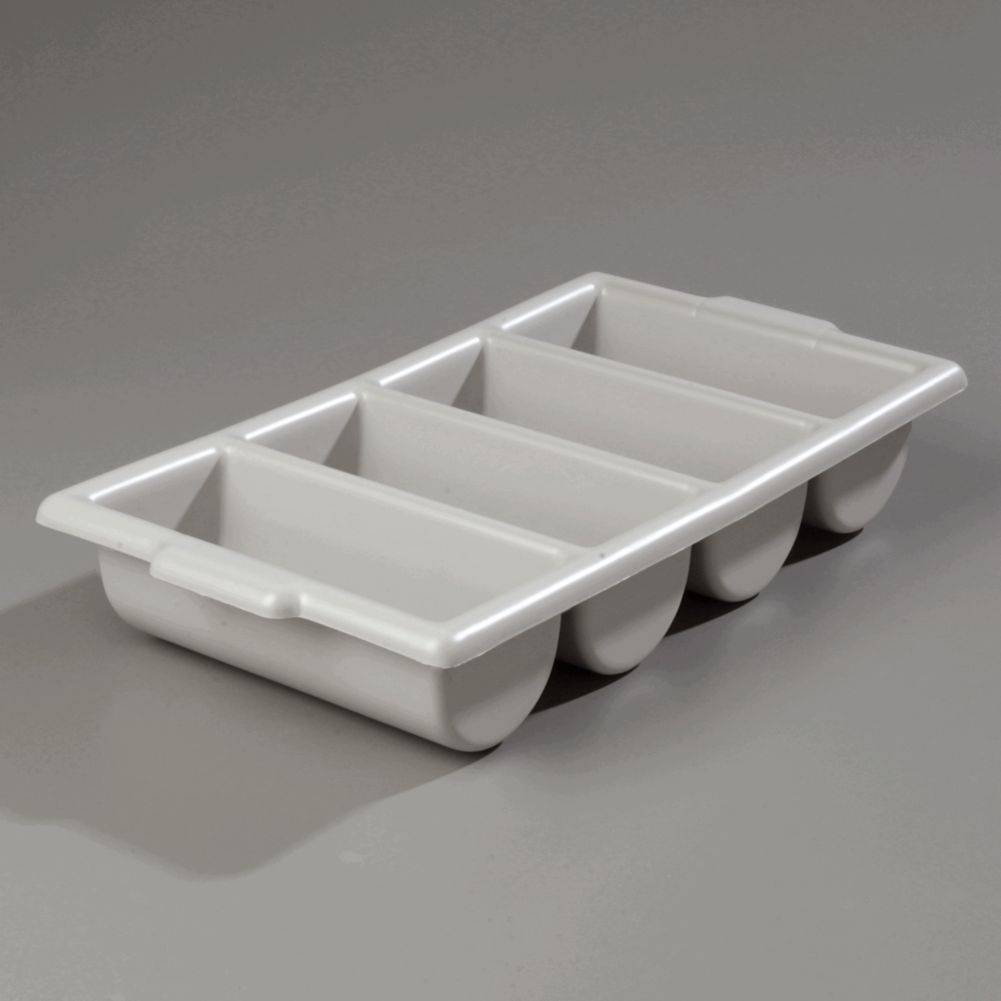 Carlisle Save-All&trade; Silverware Box, Gray, 4 Compartments