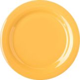 Carlisle&reg; Durus&reg; 10-1/2" Honey Yellow Narrow Rim Plate