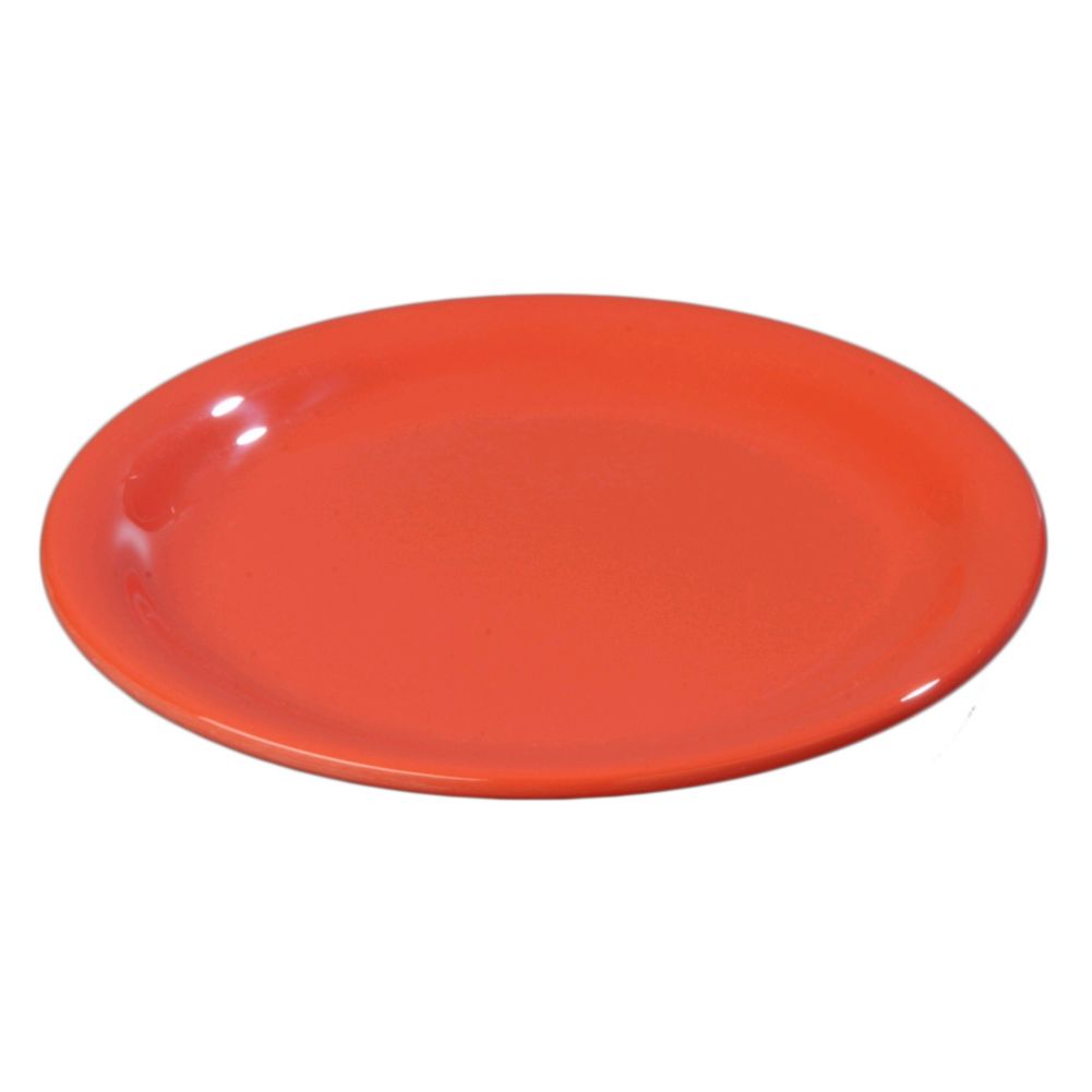 Carlisle Durus&reg; 7-1/4" Sunset Orange Narrow Rim Salad Plate