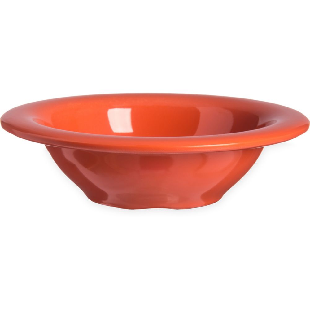 Carlisle&reg; Durus&reg; Sunset Orange 4.2 Oz. Rimmed Fruit Bowl