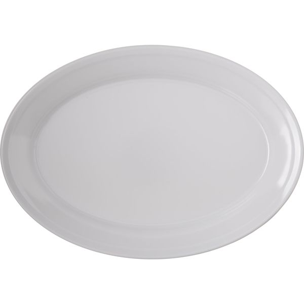 Carlisle&reg; Dallas Ware&reg; 12" White Oval Platter