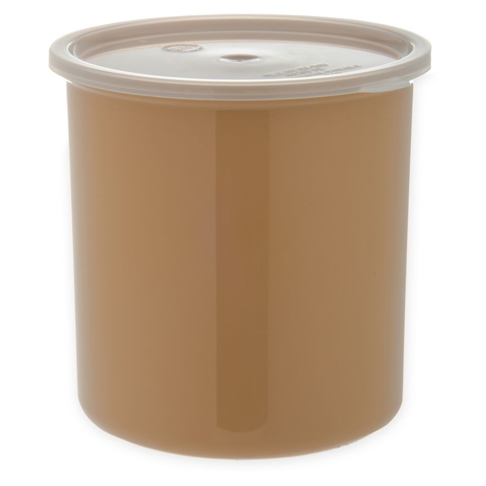 Carlisle Classic&trade; Crock w/ Lid, Beige, 2.7 Qt