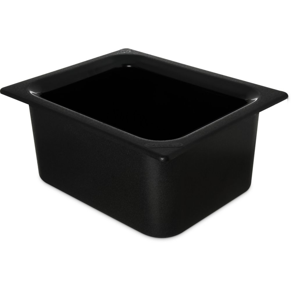 Carlisle&reg; Coldmaster Deep Half-Size Coldpan, Black, 6 Qt