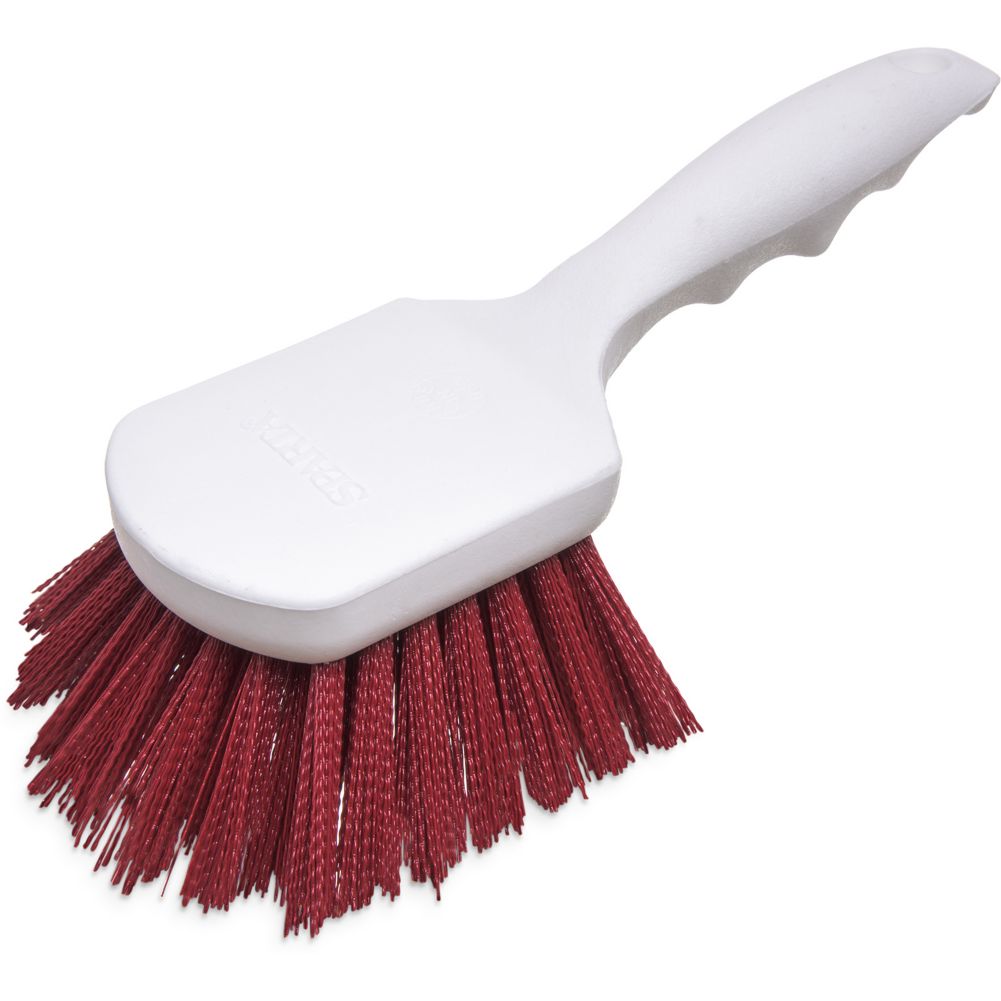 Carlisle Sparta&reg; Spectrum Utility Scrub Brush, Red, 8"