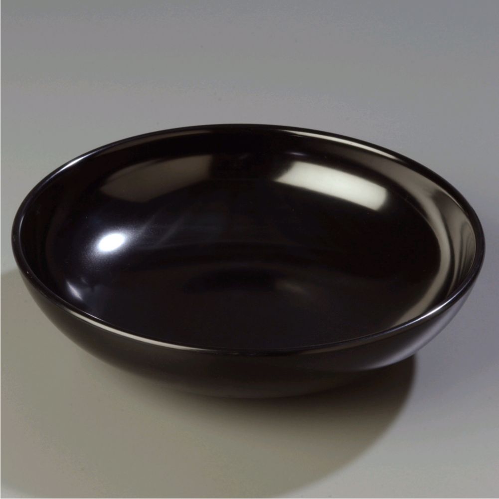 Carlisle Melamine Salad Bowl, Black, 3.7 Qt 12"