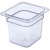 Carlisle 1/6 Size Food Pan, Clear, 2.5 Qt 6" Deep