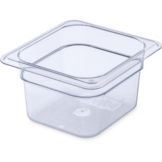 Carlisle 1/6 Size Food Pan, Clear, 1.7 Qt 4" Deep